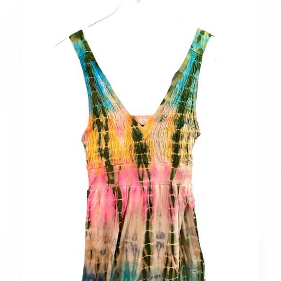 Tie dye rainbow summer dress - Picture 3 of 6